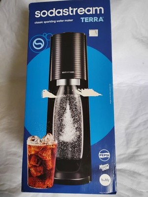 SodaStream Terra Cordless Sparkling Water Maker Black w/ Bottle Quick Connect