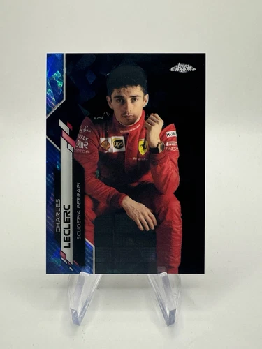 2020 Topps Chrome Sapphire F1 4 Charles Leclerc RC Image Variation Sitting SP