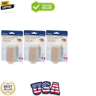 3 Pack Quiet Flow 10 Ammonia Reducing Specialty Filter Pad 4 ct. Per Pack