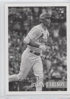 2021 Bowman Heritage Black & White Dylan Carlson #30 Rookie RC 0m4q