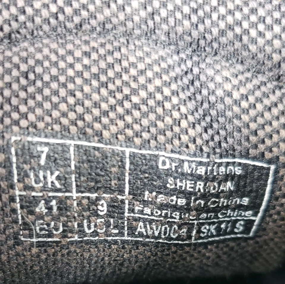 Dr. Martens Sheridan Canvas Boots Gray  Ankle Lace Up Casual EU41 Women's Size 9 - Image 2 of 4