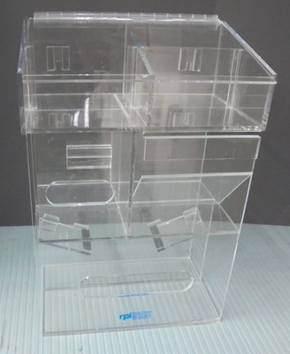 Research Products International Acrylic Lab Desktop Organizer 15  H X 11  W X 7 