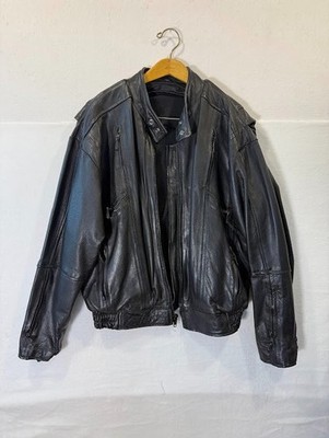 Vintage 1980s Breakfast Club Inspo Moto Biker Genuine Leather Jacket Y2K Grunge