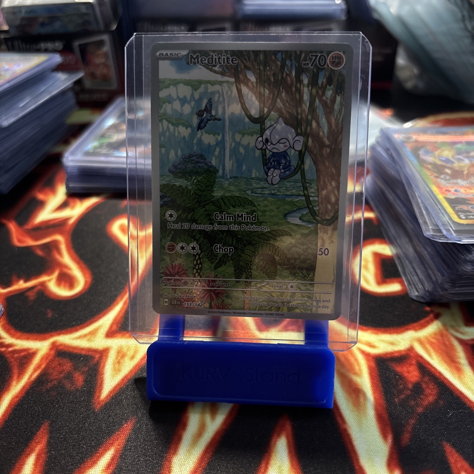 Pokemon Meditite Reverse Holo Trading Card 153/142