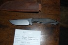 Koenig HELO Fixed Blade knife Black Micarta Handle & Brown Leather sheath — photo 3