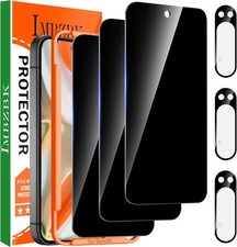 IMBZBK 3 Pack Privacy Screen Protector for Google Pixel 9 Pro XL Black