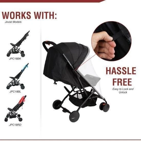 Jovial Mosquito Net for Portable Baby Stroller for JPC18BK, JPC18BL, JPC18RD - Image 4 of 4