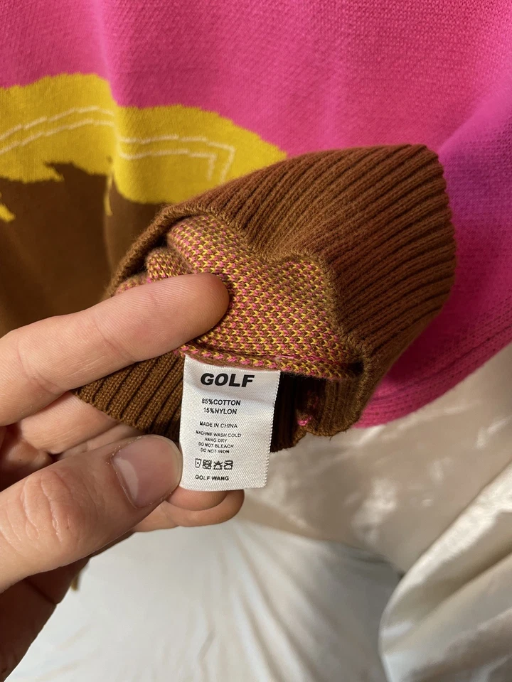 Chaleco Suéter Golf Wang Rosa Talla XL Foto 2 de 4