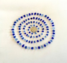 Beach Sea Glass Cobalt Cornflower 100 pieces Tinies Genuine surf-tumbled