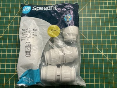   John Guest Speedfit Equal Straight Connector 22mm - 5er Beutel (PEM0422W)  