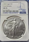 A 2024 Silver Eagle NGC MS 70 ER Label