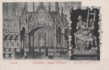 CARTOLINA  ORVIETO TERNI UMBRIA CATTEDRALE SEGGIO VESCOVILE LA PIETA NON VIAGG.