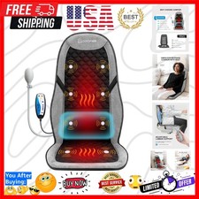 Back Massager with Heat, Massage Seat Cushion for Chair with 10 Vibration Mot...