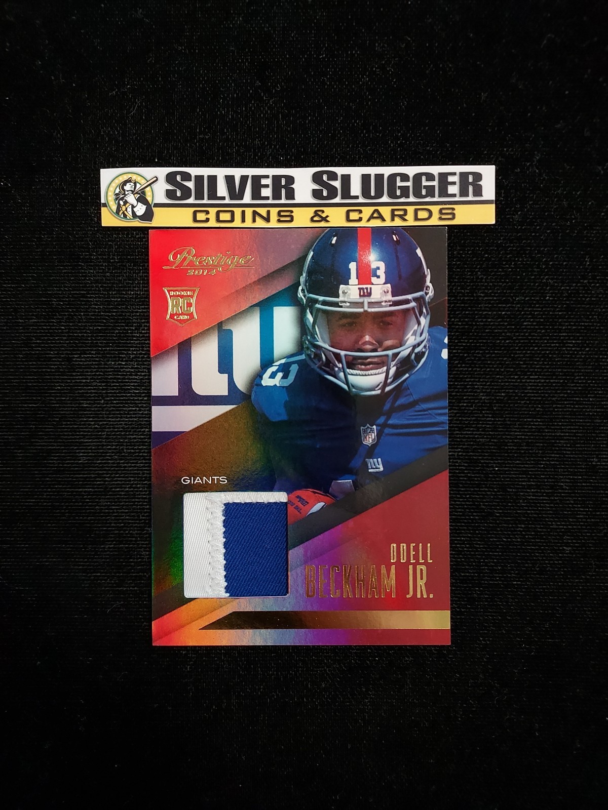 Odell Beckham Jr. Panini Prestige Rookie Jumbo Jersey #OB Patch-Prime