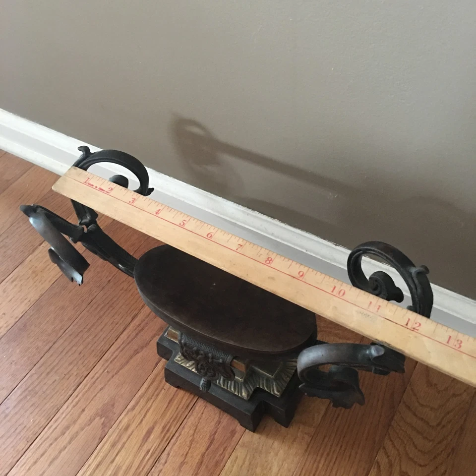 "Centro de mesa de bronce neoclásico vintage/antiguo soporte de pedestal 12,5"" L" Foto 3 de 4