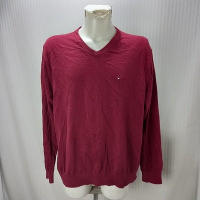 Item e6252 men's Tommy Hilfiger red sweater, size XXL, armpits 67cm, spa