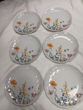 Seltmann Weiden Bavaria W. Germany Floral Side Plates Set Of 6 - 7.5" (Southend)