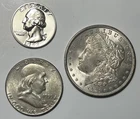 US Silver Lot 90% Morgan Dollar Franklin Half Washington Proof Quarter