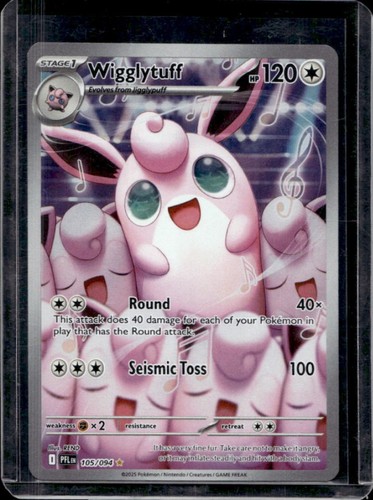 2025 Pokemon Phantasmal Flames Wigglytuff Illustration Rare #105/094