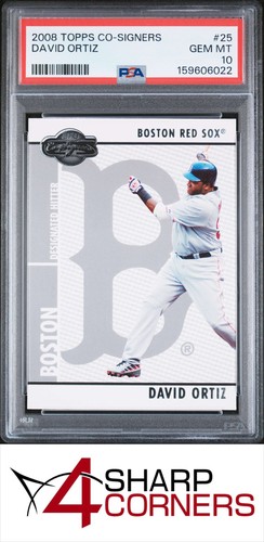 2008 TOPPS CO-SIGNERS #25 DAVID ORTIZ RED SOX HOF PSA 10