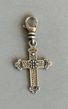 SILPADA Sterling Silver Pure Spirit CROSS CHARM w/CLASP for Bracelet RARE HTF