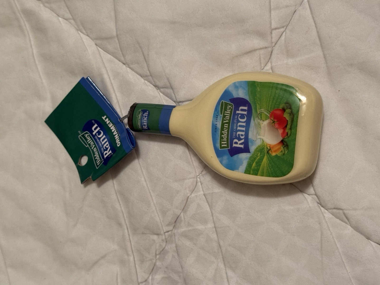 Hidden Valley Ranch Dressing Bottle Christmas Ornament Ruz NEW