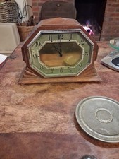 Stunning Vintage Art Deco Wind Up Mantle Clock,  Working