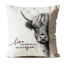 Highland Cow Cattle Gifts Throw Pillow Covers for Women Girls,Farmhouse Cattl...