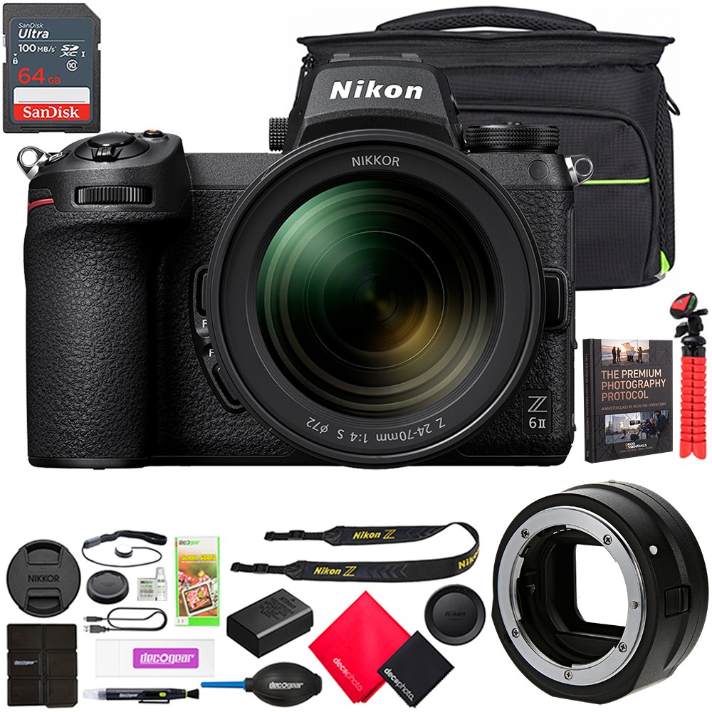 Guaranteed Satisfaction Nikon Z6II Mirrorless Camera FX Full Frame Kit 24-70mm Lens + FTZ Adapter Bundle