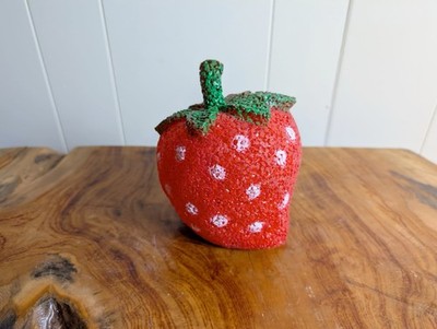   Vintage Y2K Strawberry Popcorn Lamp Red Fruit Night Light Kitsch - Home Decor