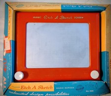 VTG 60s Etch a Sketch in Box 1961 No 505 Ohio Art Toy