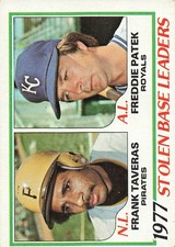 1978 TOPPS #204 FRANK TAVERAS, FREDDIE PATEK STOLEN BASE LEADERS