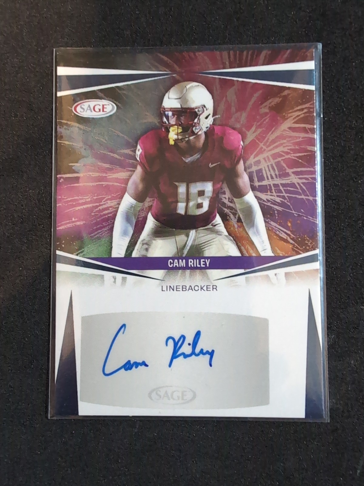 Cam Riley 2025 SAGE HIT Auto Autograph RC Rookie Florida State FSU #A-CM2