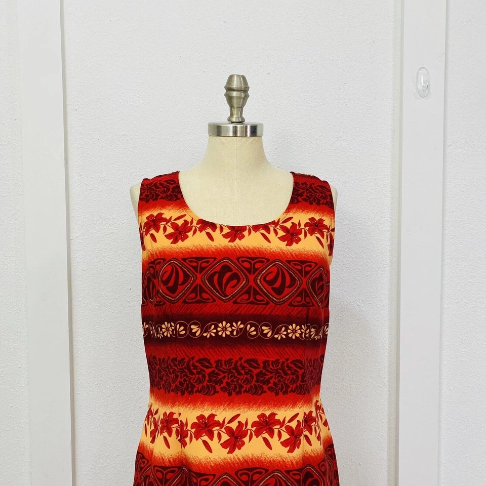 Vestido vaina para mujer Sag Harbour talla pequeña 10P rojo sin mangas estampado floral Foto 2 de 4