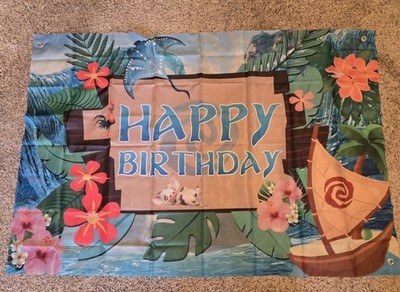 Moana Birthday Party Decoration Backdrop Banner Size 3x5 ft  Maui 