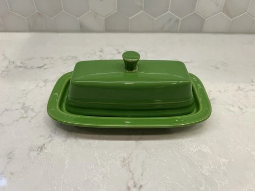 RETIRED FIESTA SHAMROCK 7 3/8" BUTTER DISH