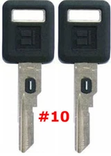 2 NEW GM Single Sided VATS Ignition Key #10 UNCUT V.A.T.S B62-P10 