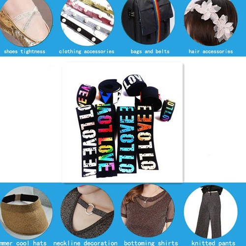 Love Elastic Belt Band - 2-4CM Multi Color Webbing Printed Band Sewing Accessory - Picture 6 of 12