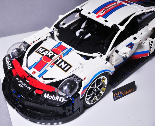 Custom sticker for LEGO 42096 Porsche 911 RSR Martini Racer, sticker
