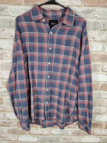 Rails Men's Wyatt Red Blue Flannel Long Sleeve Button Up Shirt Medium - Picture 2 of 8