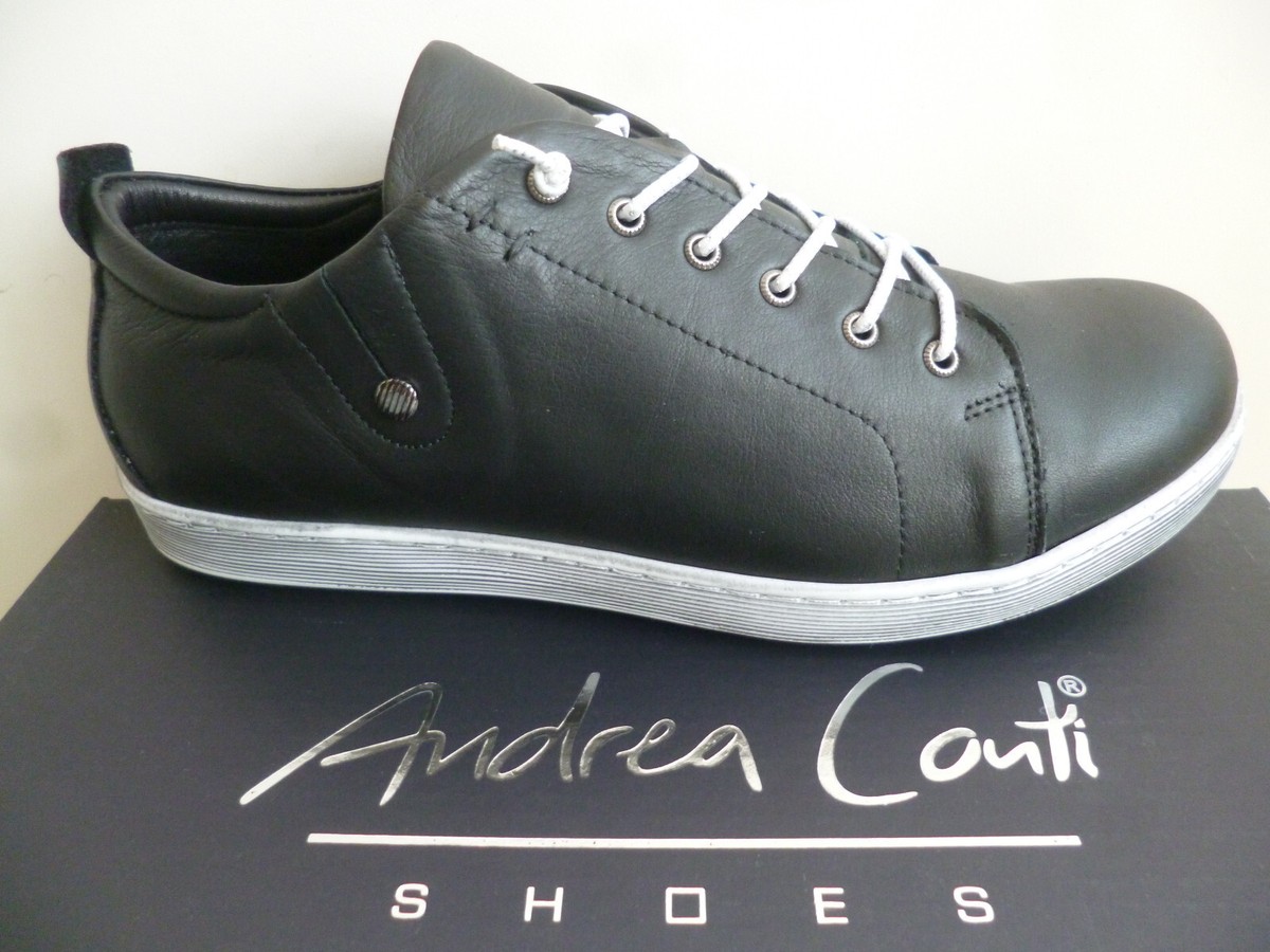 Andrea Conti Damen Slipper Sneakers Halbschuhe Schuhe Leder