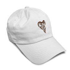 Soft Women Baseball Cap Brown Mountain Goat Outline Embroidery Dad Hats for Men