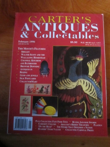MAGAZINE CARTER'S ANTIQUES & COLLECTABLES  FEBRUARY 1996  *** MUST SEE