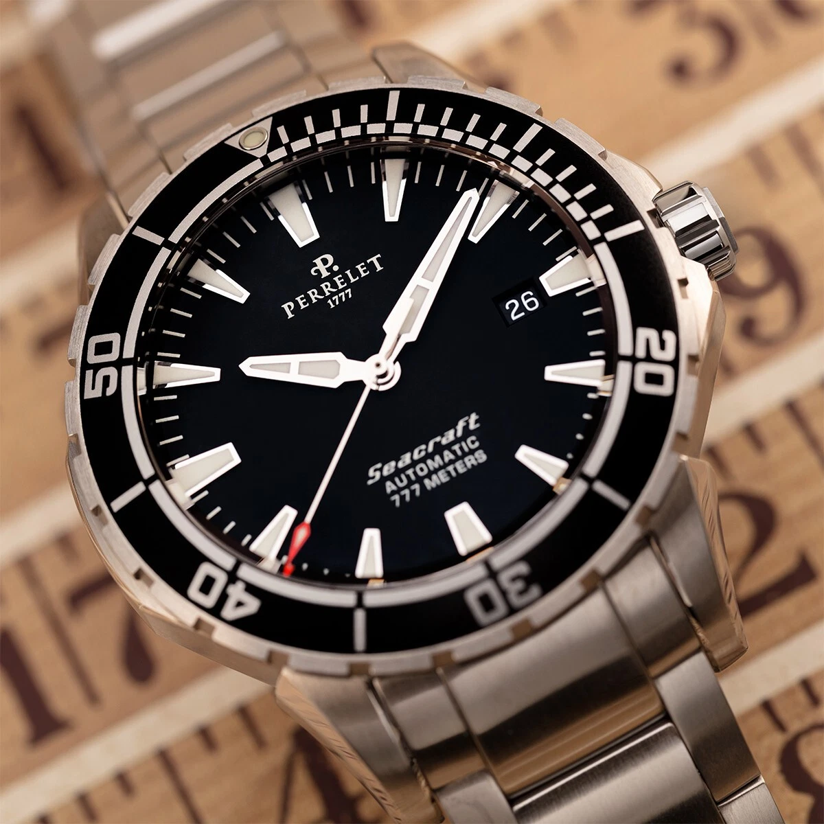 Perrelet Seacraft dive watch SS Black Dial 42mm A1053 B eBay