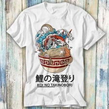 Koi No Takinobori 鯉の滝登り Fish Carp Ramen T Shirt Meme Gift Top Tee Unisex 503