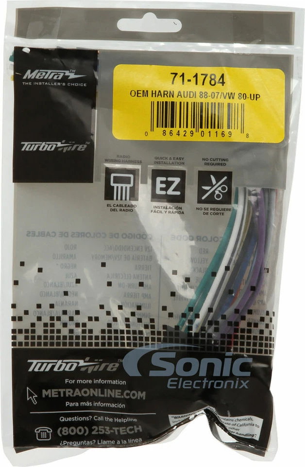 Arnés de cableado inverso Metra 71-1784 (met-711784) para Select 1980 Foto 4 de 4