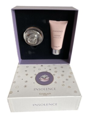 Guerlain Insolence Women 2 Pc Set 1 oz EDT Spray 2.5 oz Body Milk Rare