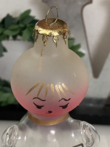 Vintage De Carlini Italian Hand Blown Christmas Ornament Female Angel Bell 60s - Picture 5 of 24
