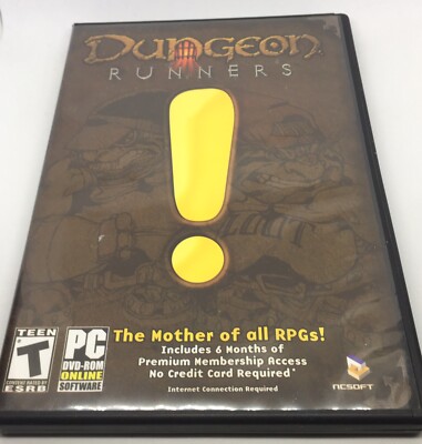 Dungeon Runners PC CD NC Interactive 2008 RPG W/Key WindowsXP/Vista