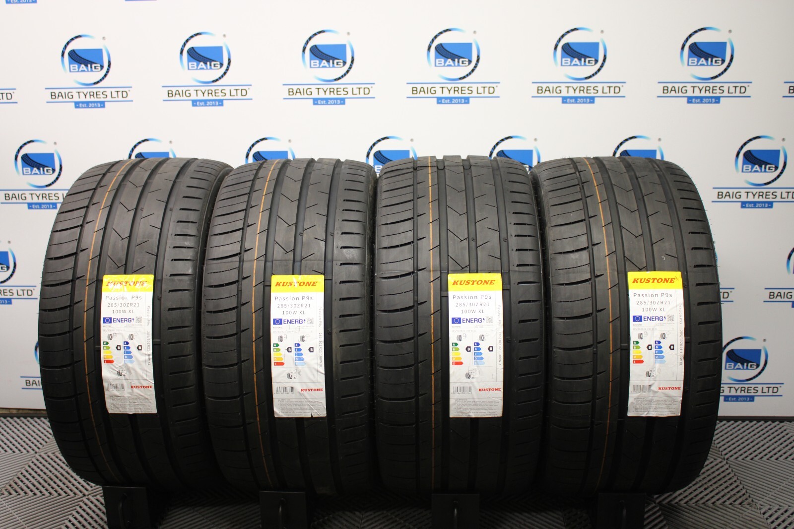 X4 285/30ZR21 285 30 21 100W XL KUSTONE PASSION P9S NEW TYRES *GREAT B/B RATED!*